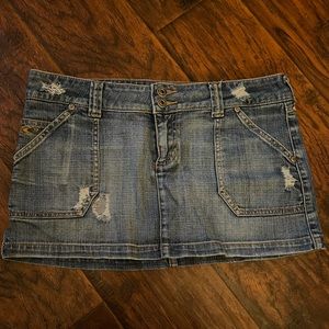 Denim mini skirt